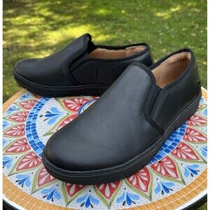 Nurse Mates Women’s 10M Adela Black Leather Slip-On Loafers Comfort Work Shoes